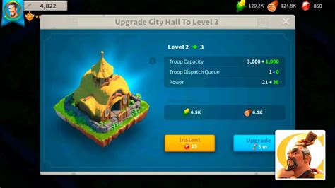 rise of kingdoms city hall upgrade time|Buildings/Academy/Requirements .